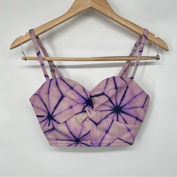 Free People Double Take Cropped Cami‎ In Purple Combo - Picture 3 of 12